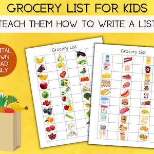 173 Item Customizable Printable Weekly Grocery Shopping List