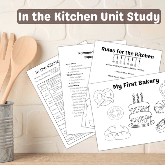 In the Kitchen Unit Study | Preschool | Learning about the Kitchen | Homeschool Curriculum