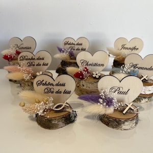 Personalisierte Namensschilder Platzkarten Tischkarten Mitbringsel Gastgeschenk Hochzeit Geburtstag Taufe Konfermation Kommunion Firmung
