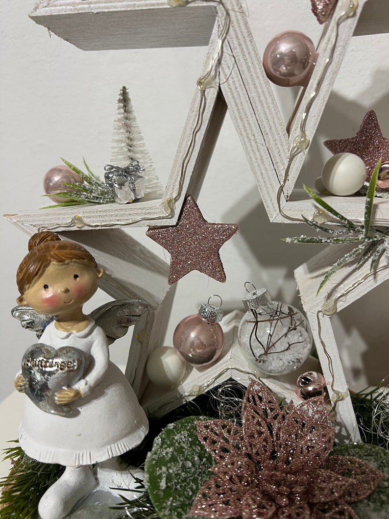 Weihnachtsdeko mit Sternen Weihnachtsgesteck Etsy.de