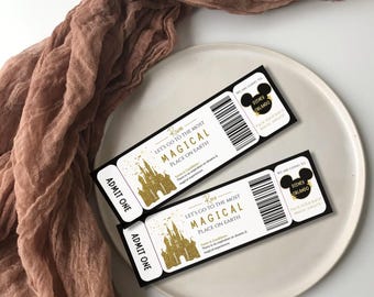 Personalisiertes Disney Ticket - Bearbeitbarer Freizeitpark Überraschung (Digitaler Download)