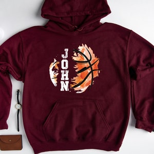Basketball Hoodie, Personalized Name, Team Sweatshirt (Unisex S-XXL) image 5