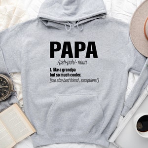 Moletom com capuz Papa, moletom com capuz para pai, presente para marido, presente de aniversário para pai, moletom com capuz para o dia dos pais, presente para o papai, presente para o dia dos pais imagem 1