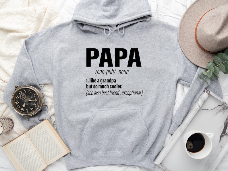 Moletom com capuz Papa, moletom com capuz para pai, presente para marido, presente de aniversário para pai, moletom com capuz para o dia dos pais, presente para o papai, presente para o dia dos pais imagem 1