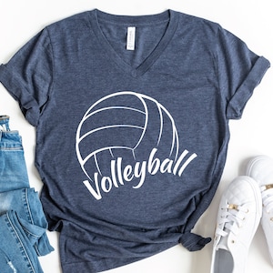 Volleyball V-Neck Shirt, Gift For Volleyball Player, Volleyball Team T-Shirt, Volleyball Season Shirt, Game Day Shirt, Volleyball Lover Tee