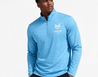 Custom Quarter Zip Sweatshirt, Personalized Gym Wear, Custom Logo Pullover