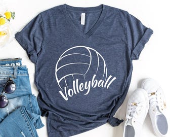 Volleyball V-Neck Shirt, Gift For Volleyball Player, Volleyball Team T-Shirt, Volleyball Season Shirt, Game Day Shirt, Volleyball Lover Tee