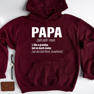 Moletom com capuz Papa, moletom com capuz para pai, presente para marido, presente de aniversário para pai, moletom com capuz para o dia dos pais, presente para o papai, presente para o dia dos pais imagem 3