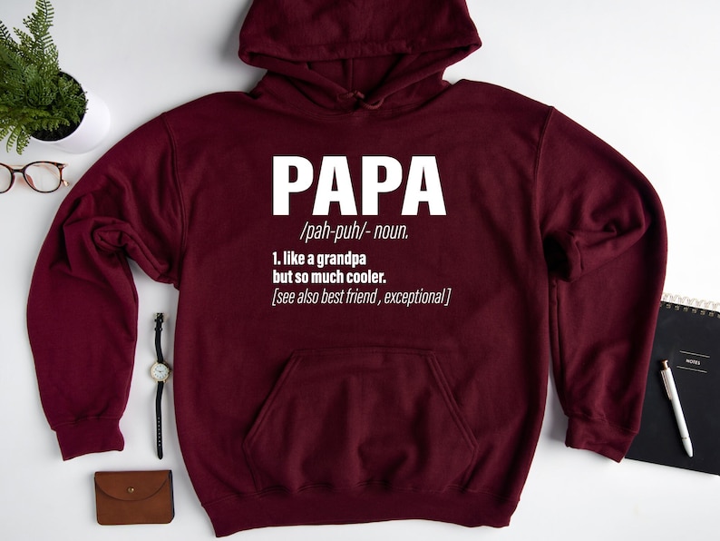 Moletom com capuz Papa, moletom com capuz para pai, presente para marido, presente de aniversário para pai, moletom com capuz para o dia dos pais, presente para o papai, presente para o dia dos pais imagem 3
