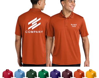 Polo de secado rápido personalizado: añade tu logotipo o texto / Polo de alto rendimiento que absorbe la humedad para deportes, trabajo o uso casual.