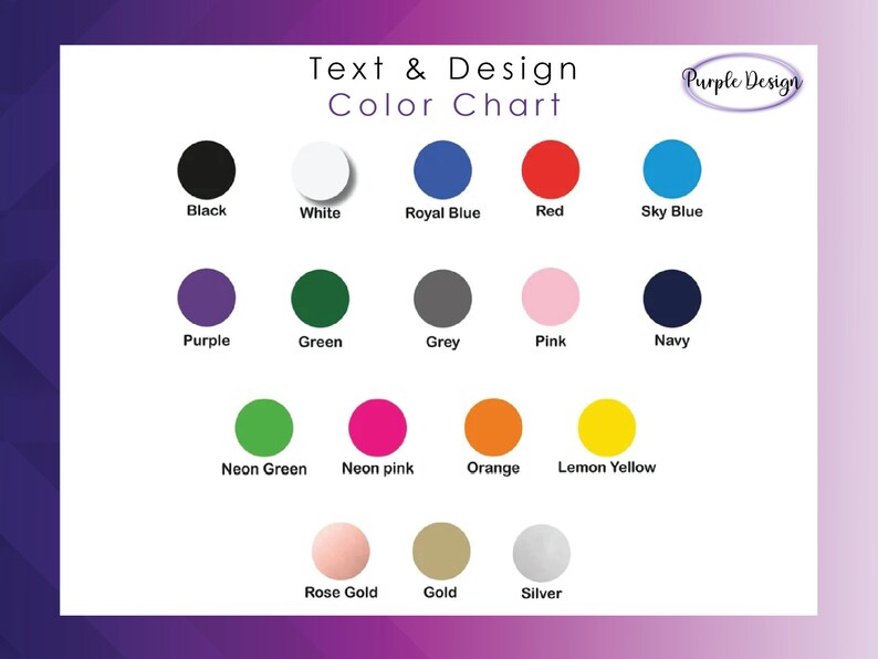Puede incluir: Carta de colores con 15 colores diferentes, incluyendo negro, blanco, azul real, rojo, azul cielo, morado, verde, gris, rosa, azul marino, verde ne&oacute;n, rosa ne&oacute;n, naranja, amarillo lim&oacute;n, oro rosa, oro y plata.
