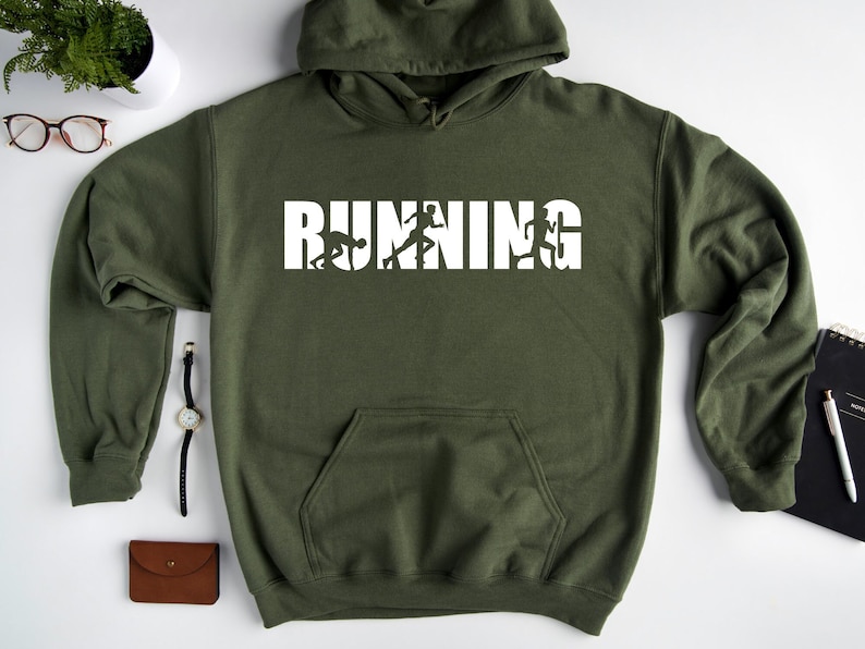 Running Hoodie, Workout Sweatshirt, Running Gift, Marathon Hoodie, Runner Hoodie, Gift For Runner, Runner Sweatshirt image 6
