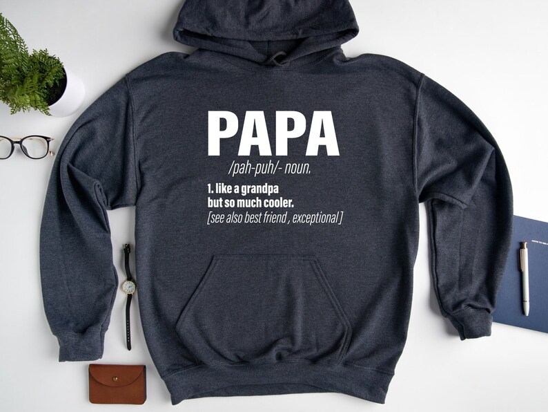 Moletom com capuz Papa, moletom com capuz para pai, presente para marido, presente de aniversário para pai, moletom com capuz para o dia dos pais, presente para o papai, presente para o dia dos pais imagem 6