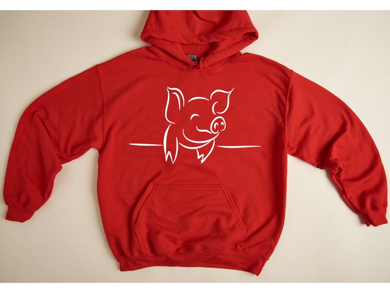 Cute Pig Hoodie, Pig Lover Gift, Farm Hooded SweatShirt, Funny Pig Hoodie, Pig Gifts, Pig Lover Hoodie, Animal SweatShirt, Farm trip Hoodie image 6