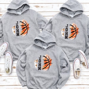 Basketball Hoodie, Personalized Name, Team Sweatshirt (Unisex S-XXL) image 3