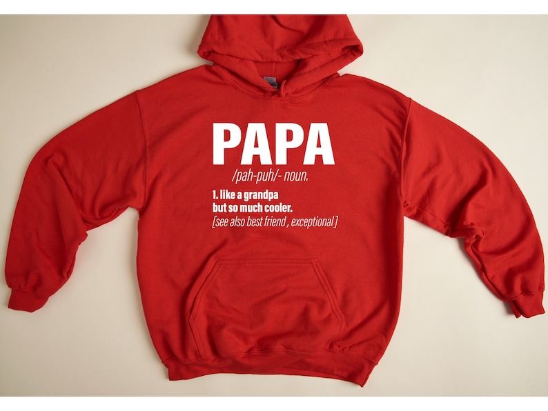 Moletom com capuz Papa, moletom com capuz para pai, presente para marido, presente de aniversário para pai, moletom com capuz para o dia dos pais, presente para o papai, presente para o dia dos pais imagem 5