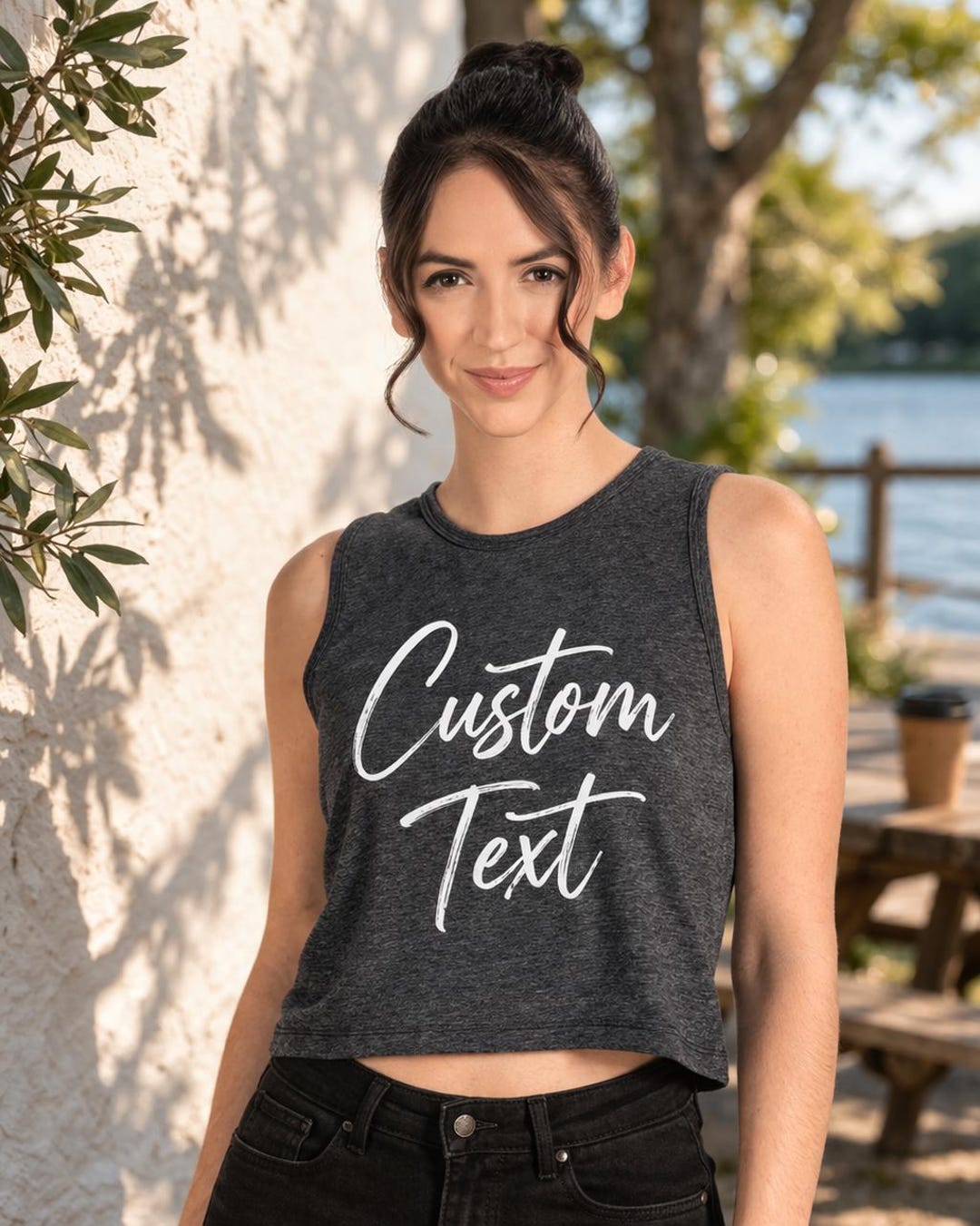 Personalized Tank Top: Custom Text Crop or Racerback - Soft Fabric - Etsy