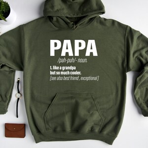 Moletom com capuz Papa, moletom com capuz para pai, presente para marido, presente de aniversário para pai, moletom com capuz para o dia dos pais, presente para o papai, presente para o dia dos pais imagem 4