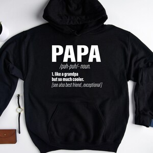 Moletom com capuz Papa, moletom com capuz para pai, presente para marido, presente de aniversário para pai, moletom com capuz para o dia dos pais, presente para o papai, presente para o dia dos pais imagem 2