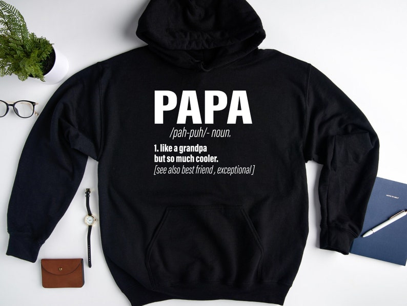 Moletom com capuz Papa, moletom com capuz para pai, presente para marido, presente de aniversário para pai, moletom com capuz para o dia dos pais, presente para o papai, presente para o dia dos pais imagem 2