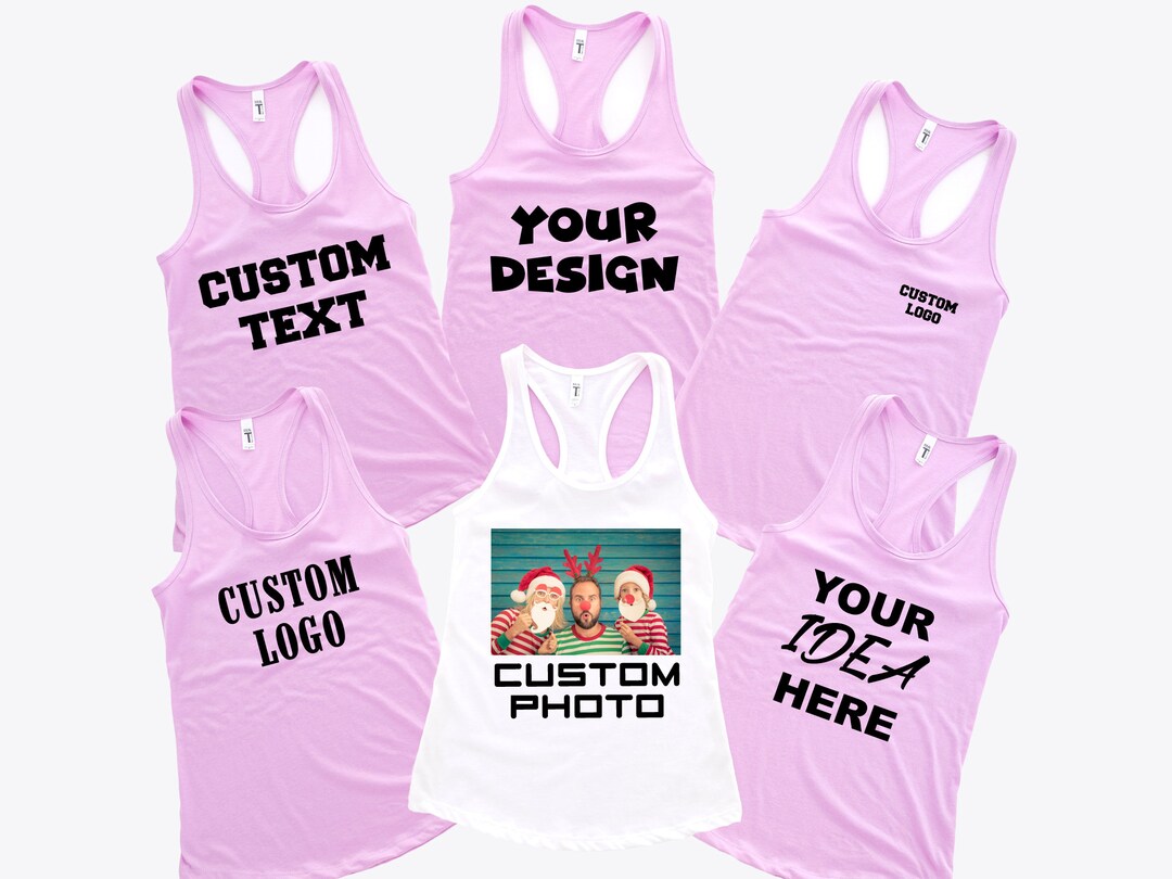 Custom Women's Tank Top, Custom Logo Racerback Tank, Your Design Tank