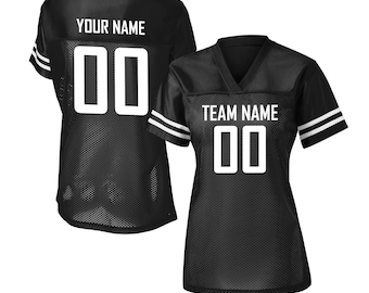 Football Jersey: Women's Custom Name and Number (Team Fan Shirt)