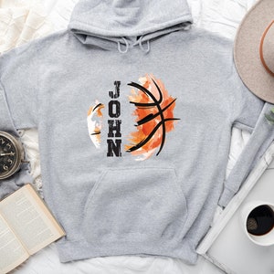 Basketball Hoodie, Personalized Name, Team Sweatshirt (Unisex S-XXL) image 1