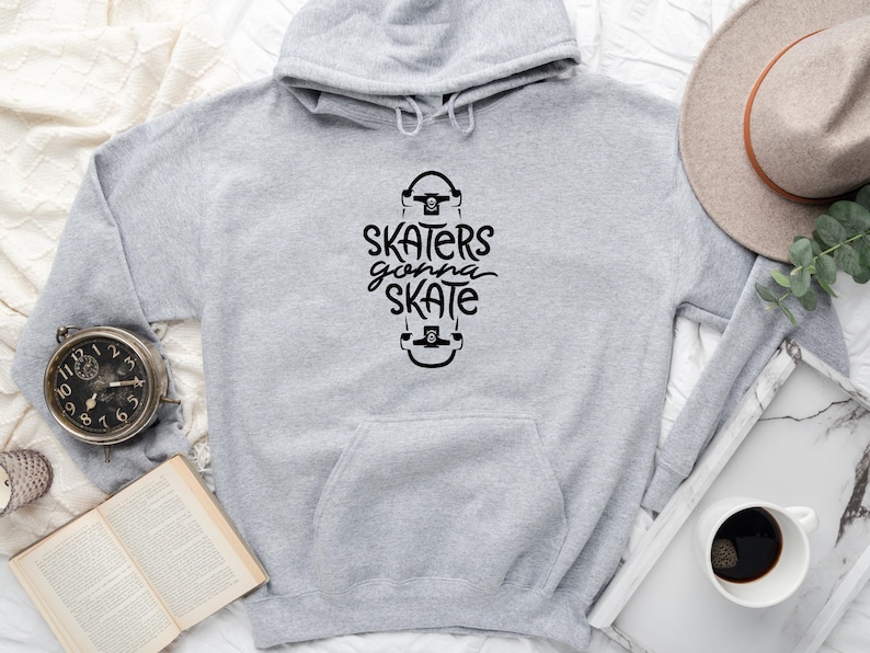 Skateboard Hoodie Sweatshirt, Skaters Gonna Skate Hoodie, Skater Hoodie, Skate Hoodie, Skateboard Lover, Skateboard Sweatshirt image 2