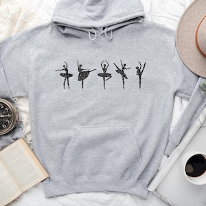 Glitter Girls Ballet Sweatshirt, Ballerina Hoodie, Ballet Gift, Dancer Sweatshirt, Gift For Dancer, Dance Coach Gift, Dance Teacher Hoodie