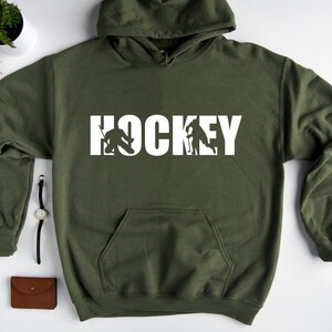 Hockey Hoodie, Ice Hockey Hoodie Sweatshirt, Hockey Player Hoodie, Hockey Gifts, Hockey Coach Hoodie, Love Hockey Hoodie, hockey lover gift image 3