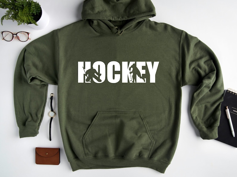 Hockey Hoodie, Ice Hockey Hoodie Sweatshirt, Hockey Player Hoodie, Hockey Gifts, Hockey Coach Hoodie, Love Hockey Hoodie, hockey lover gift image 3