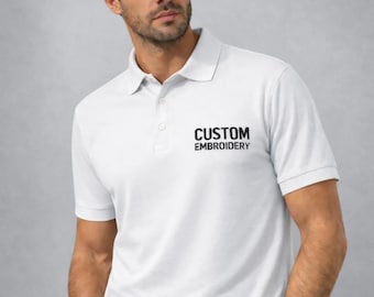 Embroidered Polo Shirt: Custom Business or Team Logo (Multiple Sizes)