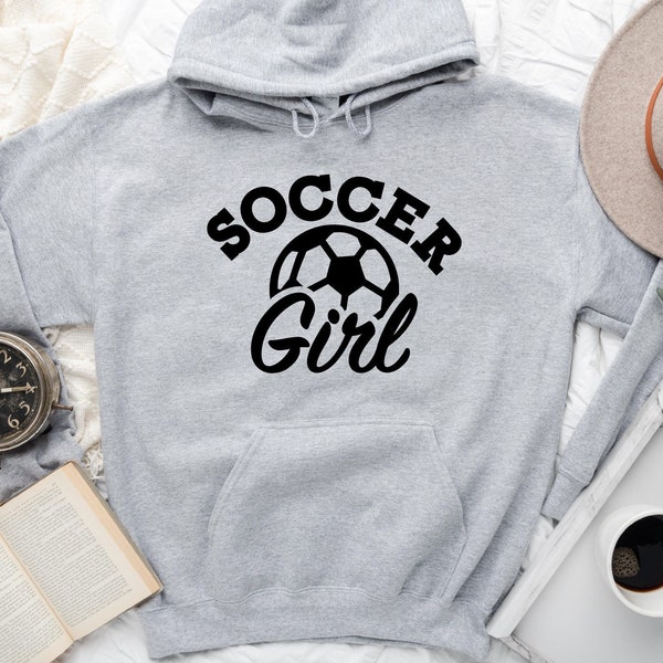 Soccer Girl Hoodie, Soccer lover girl gift, Girls Soccer Gifts, Soccer Gift For Girl, Soccer Lover Sweatshirt, Soccer Princess Sweatshirt