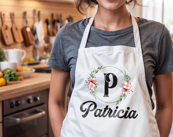 Personalized Cooking Apron: Custom Text and Logo (Multiple Colors)