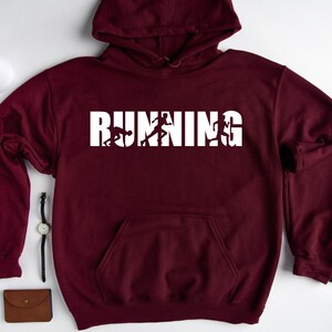 Running Hoodie, Workout Sweatshirt, Running Gift, Marathon Hoodie, Runner Hoodie, Gift For Runner, Runner Sweatshirt image 4