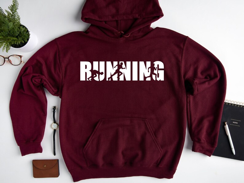 Running Hoodie, Workout Sweatshirt, Running Gift, Marathon Hoodie, Runner Hoodie, Gift For Runner, Runner Sweatshirt image 4