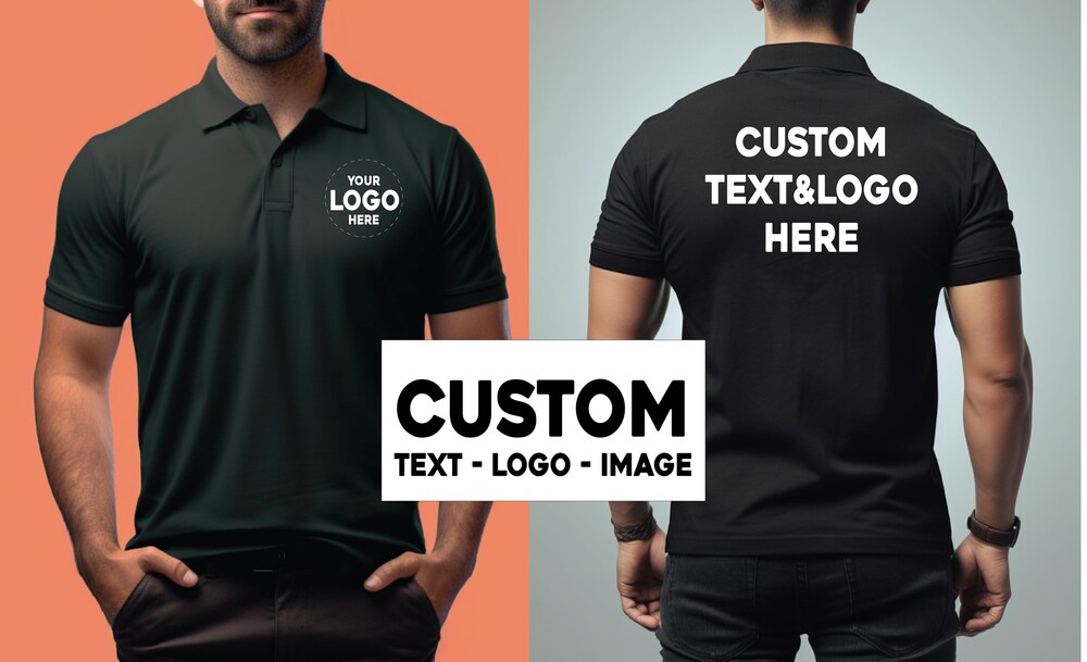 Shirtless Style Elegant Custom Polo Shirts - Vibrant Color Logos For Corporate, Sports Teams, Golf Events, Personalized Monograms For Stylish Casual Wear