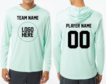 Custom Long Sleeve Hoodie: Breathable, Sweat-Wicking - UPF 50+ Fabric