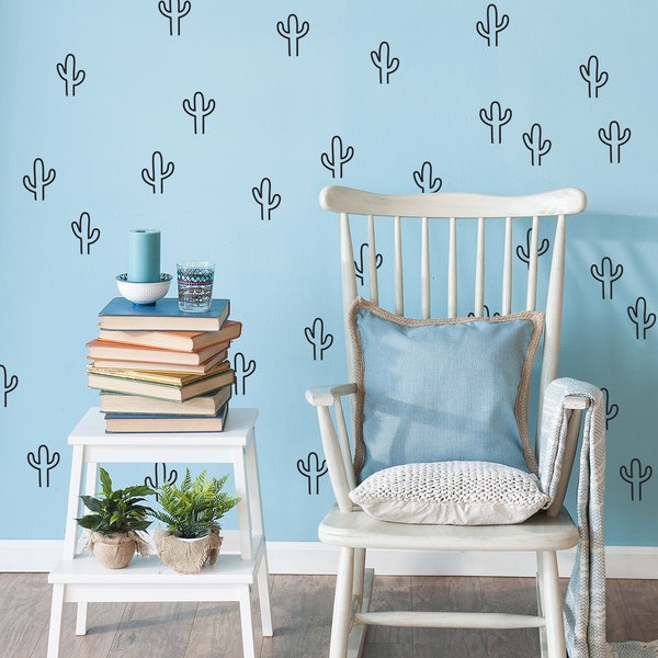 Cactus Wall Decal Etsy
