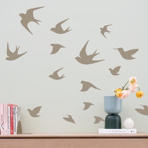 Birds Wall Decal / Flying Birds Wall Decal - Birds Wall Sticker, Interior decal, Bedroom Wall Decor, Nursery Wall Art