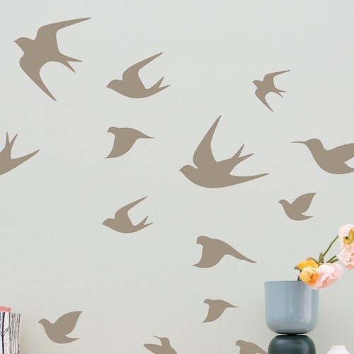 Flying Birds Wall Decal Vinyl Sticker Art Decor Bedroom Design Etsy