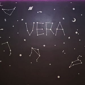 Star name wall Decal/ Space sticker/ Constellation Personalized stars/ kidsroom/ galaxy/ Trendy style/ gift