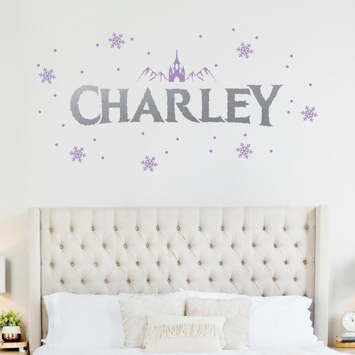 Frozen Style Wall Decal / Name Wall Decal / Nursery Decal/ Etsy