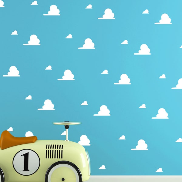 Toy Story style clouds/Cloud Wall Sticker/Cloud Pattern Wall Decal/Kids Room decoration/Nursery Decal/playroom/gift