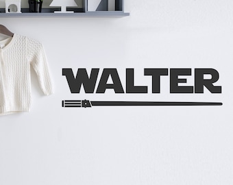 Galaxy Warrior Style Custom Name Wall Decal: Star Kids Room Decor