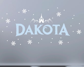 Princess Castle Style Name Wall Decal: Personalized Nursery Decor