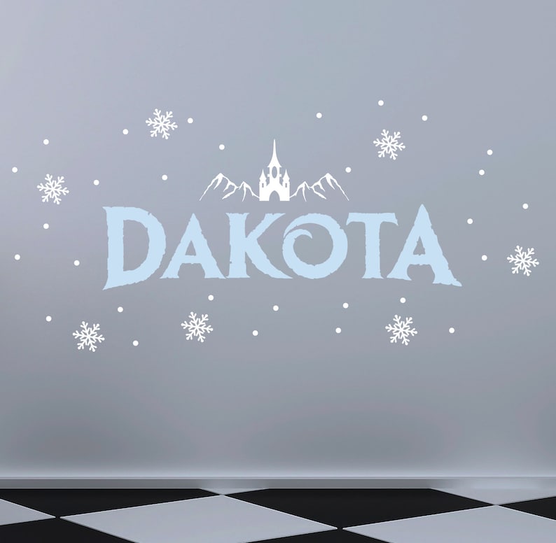 Frozen Style Wall Decal / Name Wall Decal / Nursery Decal/ Etsy