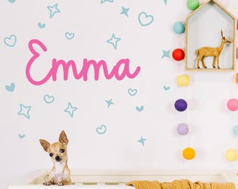 Custom Name Wall Decal - Nursery Decor, USA Made