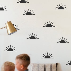 Half Sun wall decal/ BOHO style sticker/ Kids Room decor/ Nursery wall art/ gift/ Minimal Home Decor