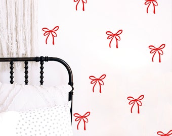 Bow Wall Decals: Removable Ribbon Stickers, Room Decoration, Made in USA